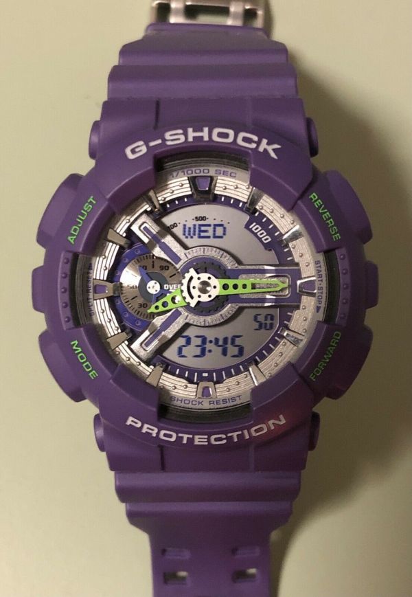 CASIO G - SHOCK Watch GA - 110DN Ltd Dusty Neon Series Purple Analog ...