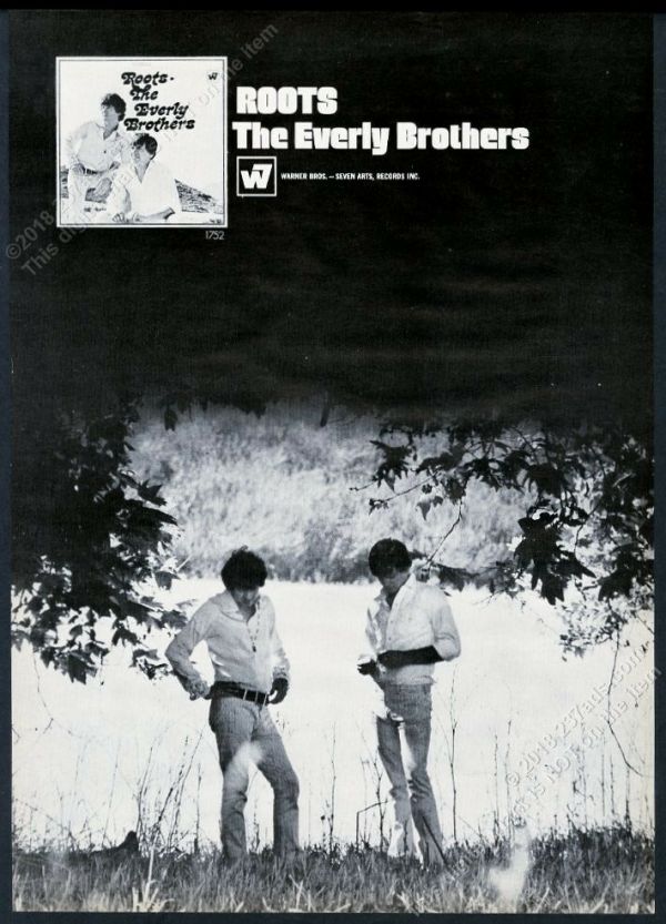 1968 The Everly Brothers Photo Roots Album Release Vintage Trade Print ...