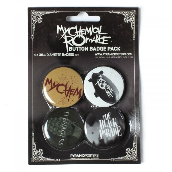 My Chemical Romance The Black Parade Official 38m Button Badge Pack ...